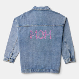 Mama Orchideenfarben, lila rosa Buchstaben Jeansjacke