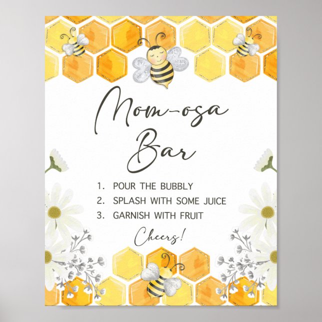 Mama-osa-Bar Baby Dusche Honigbiene Poster (Vorne)