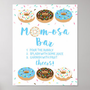 Mama osa Bar Blue Donut Sprinkle Duschgel Zeichen Poster