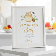 Mama-osa Bar Honigbiene Baby Shower Tafelschild