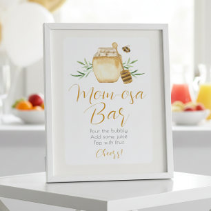 Mama-osa Bar Honigbiene Baby Shower Tafelschild Poster