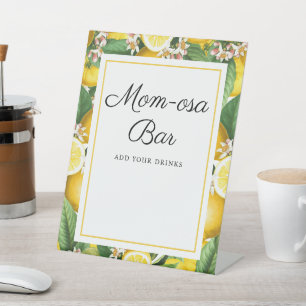 Mama-osa Bar Lemon Citrus Summer Baby Dusche Sockelschild