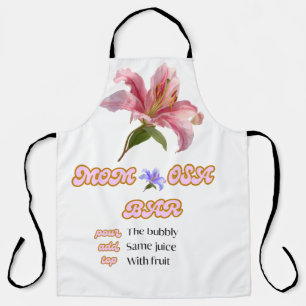 Mama Osa Bar Schild floral rosa druckbar  Schürze