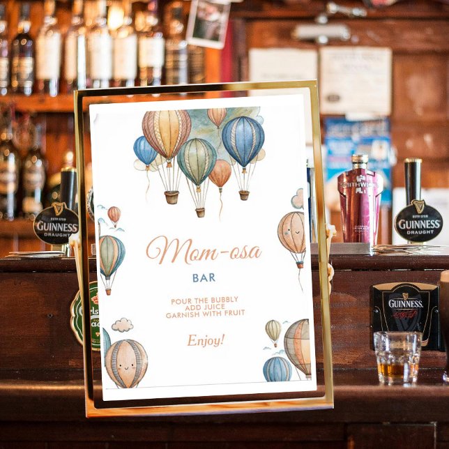 Mama-osa Heißluftballons Pastel Boy Babydusche Poster (Von Creator hochgeladen)