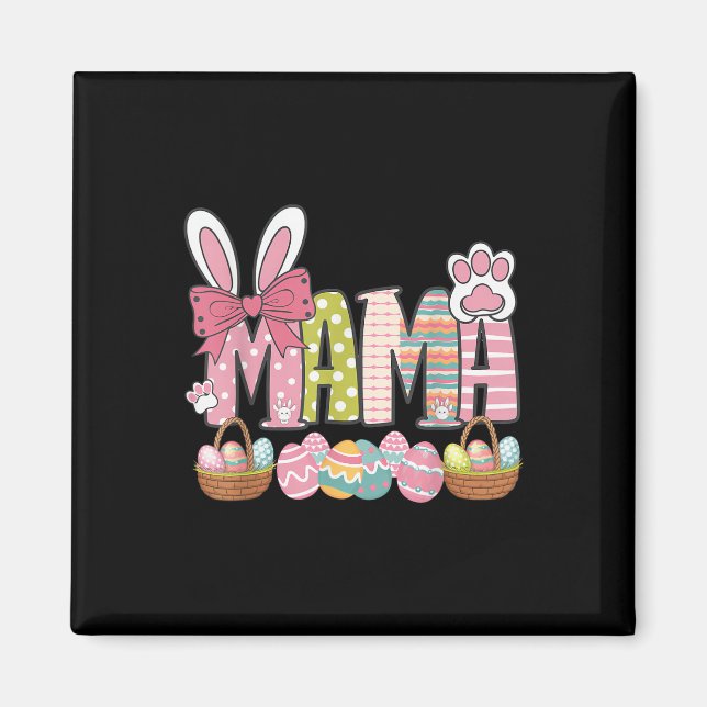 Mama Ostercoquette Happy Osterfeier Magnet (Vorne)