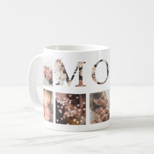 MAMA Pampas Custom Boho Moderne Multi-Foto-Tasse Kaffeetasse