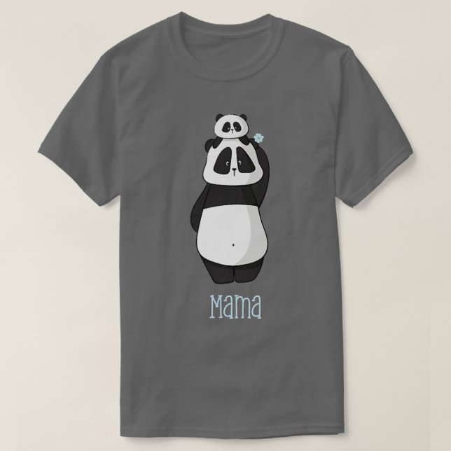 Mama Panda Bear Cute Baby Shower Premium  T-Shirt (Design vorne)