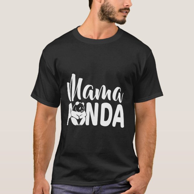 Mama Panda für Mama T-Shirt (Vorderseite)