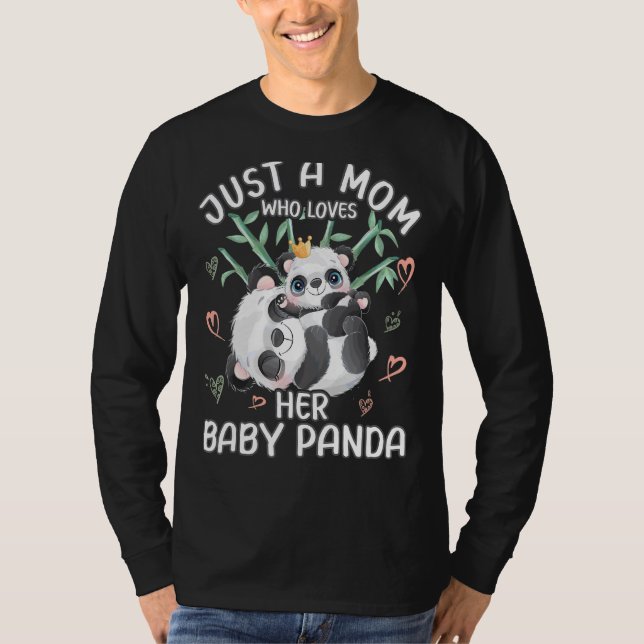 Mama Panda Liebe nur eine Mama, die ihr Baby Panda T-Shirt (Vorderseite)