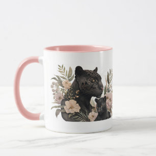 Mama-Panther mit Jungtier-Tasse Tasse