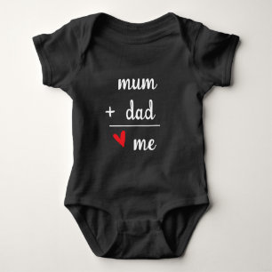 Mama + Papa = Ich Süße Neugeborenen-Ankündigung Baby Strampler