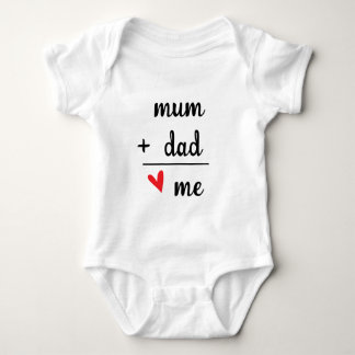 Mama + Papa = Ich Süße Neugeborenen-Ankündigung Baby Strampler