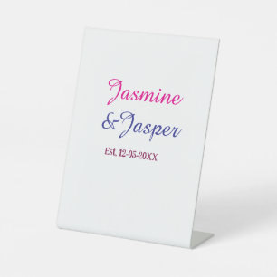 Mama & Papa neue Eltern Paar Name Jahr Sockelschild