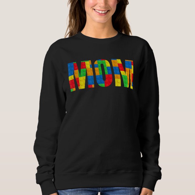Mama Parent Brick Master Builder Gebäude blockiert Sweatshirt (Vorderseite)