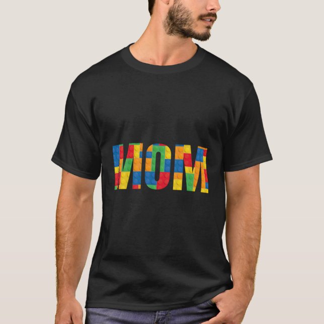 Mama Parent Brick Master Builder Gebäude blockiert T-Shirt (Vorderseite)