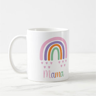 Mama Pastel Rainbow and Hearts Kaffeetasse
