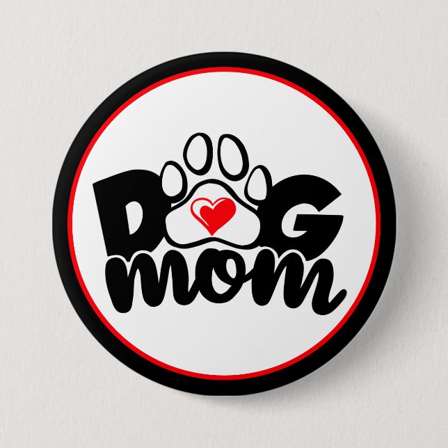Mama Paw Herztasten Button (Vorderseite)