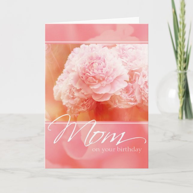 Mama Peony Birthday Card Karte (Vorderseite)