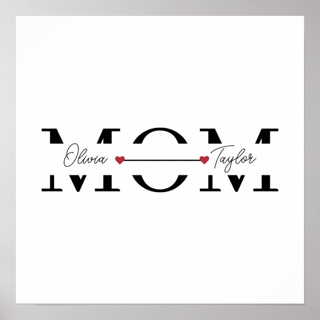 Mama Personalisiert Name Muttertag Poster (Vorne)