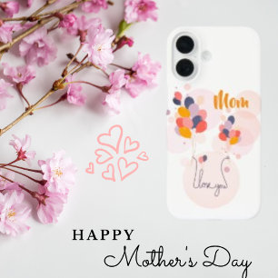 Mama Personalisiert Watercolor Balloon iPhone 16 F Hülle