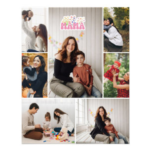 Mama-Personalisierte-Fotocollage-Leinwanddruck Fotodruck