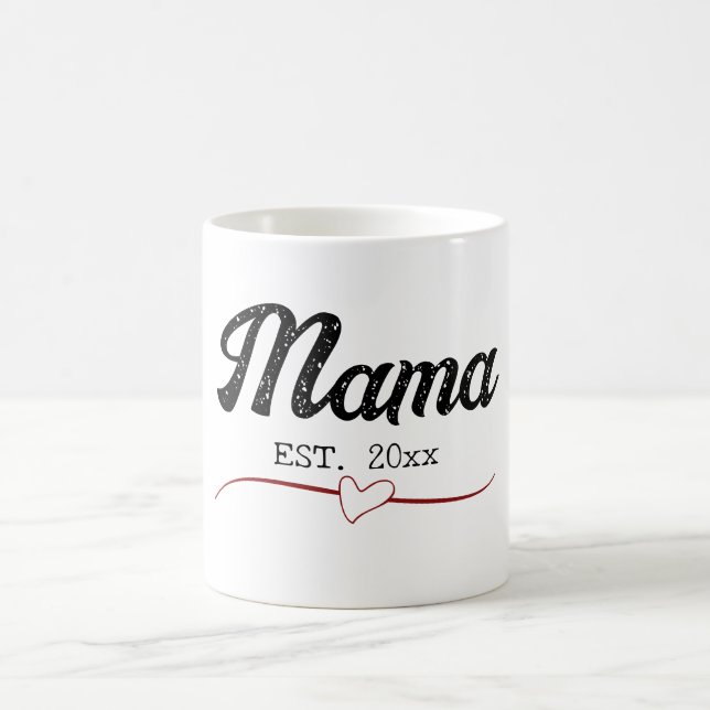 Mama personalisiertes Jahr benutzerdefiniertes Tex Kaffeetasse (Mittel)