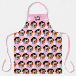 Mama Pet Foto Muster Name Pink mit Pfosten Schürze