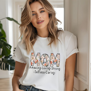 Mama Phantastisch liebend Blumentypografie Tri-Blend Shirt