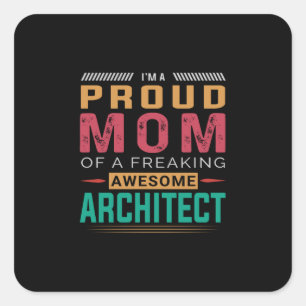Mama Phantastischer Architekten Quadratischer Aufkleber