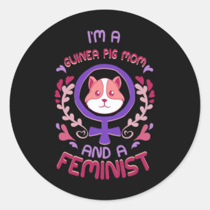 Mama Pig gibt weiblichen Rage Feminismus Runder Aufkleber