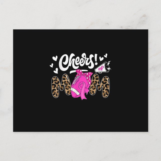 Mama Pink Leopard Breast Ca Postkarte (Vorderseite)