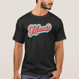 Mama Pink Retro Vintag Groovy Frauentag T-Shirt