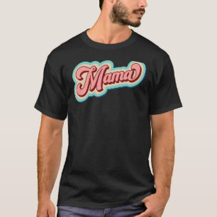 Mama Pink Retro Vintag Groovy Frauentag T-Shirt