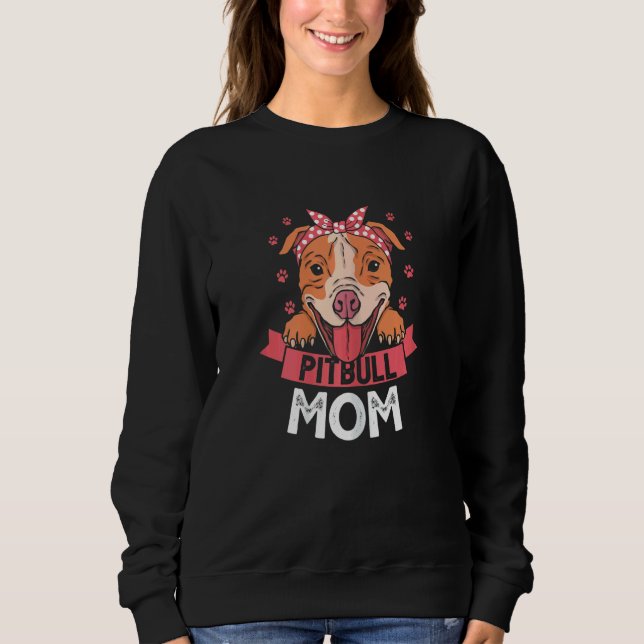 Mama Pit Bull Dog 5 Sweatshirt (Vorderseite)