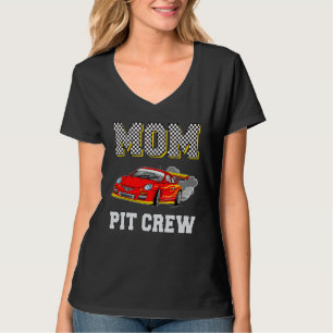 Mama Pit Crew Geburtstag Racing Car Thema Rennen B T-Shirt