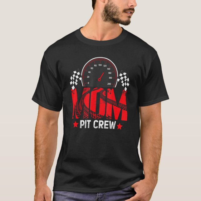 Mama Pit Crew Race Car Racing Birthday Family Pit  T-Shirt (Vorderseite)