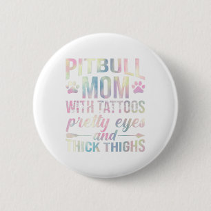 Mama Pitbull mit Hübschen Augen von Tattoos Button