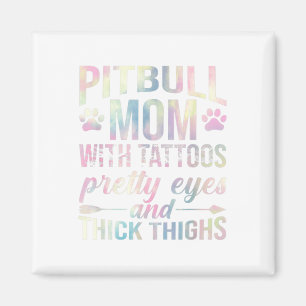 Mama Pitbull mit Hübschen Augen von Tattoos Magnet