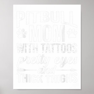 Mama Pitbull mit Hübschen Augen von Tattoos Poster