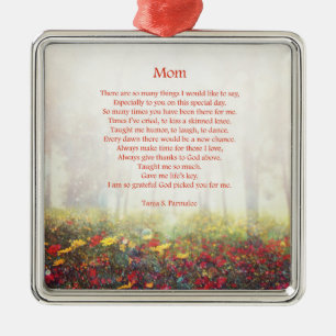 Mama-Poesie-Kollektor Silbernes Ornament