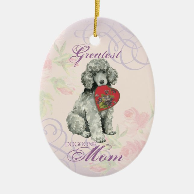 Mama Poodle Keramik Ornament (Vorne)
