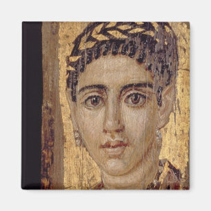 Mama-Porträt einer Frau, von Fayum, Romano-Egyp Magnet