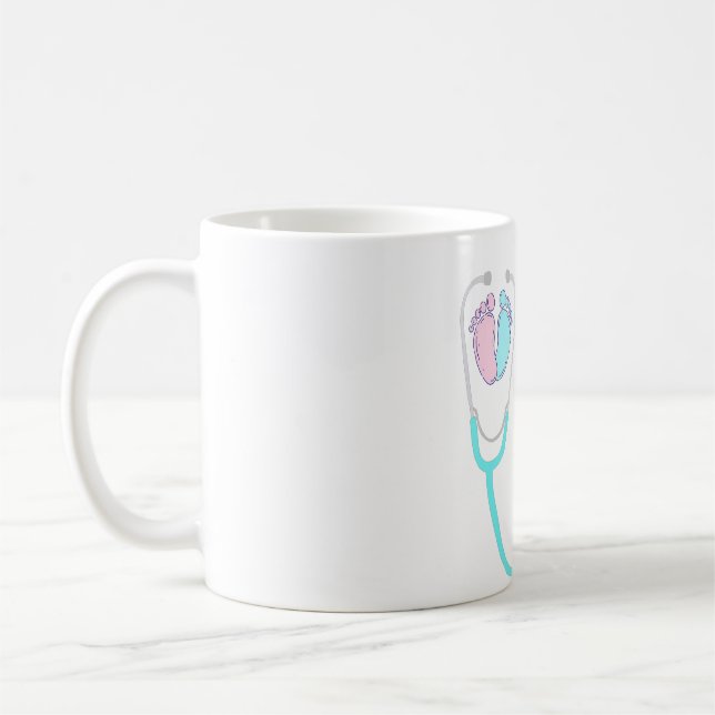 Mama Postpartum Mutter Baby Krankenschwester Baby  Kaffeetasse (Links)