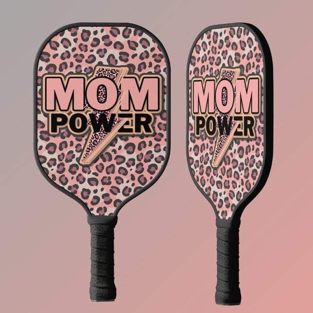 Mama Power Rosa Leopard Pickleball Schläger (Von Creator hochgeladen)