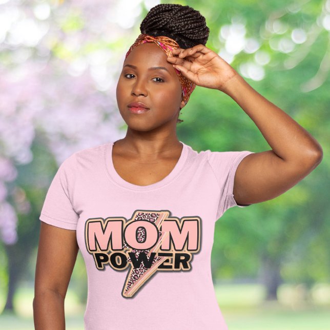 Mama Power Rosa Leopard T-Shirt (Von Creator hochgeladen)