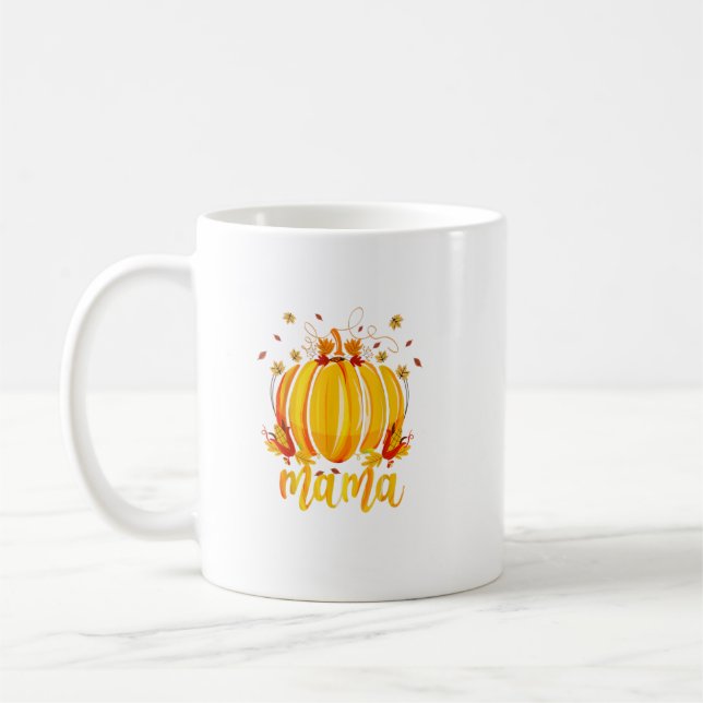 Mama Pumpkin Halloween Mommy Tree Fall L Kaffeetasse (Links)