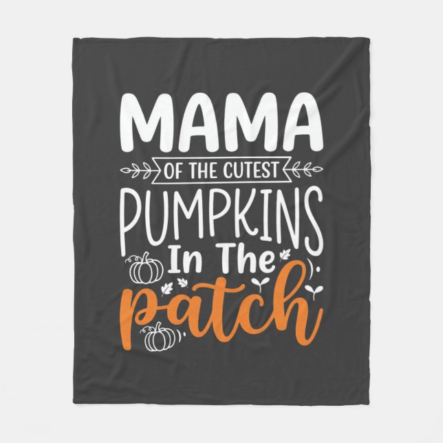 Mama Pumpkins Patch Halloween Design_1 Fleecedecke (Vorderseite)