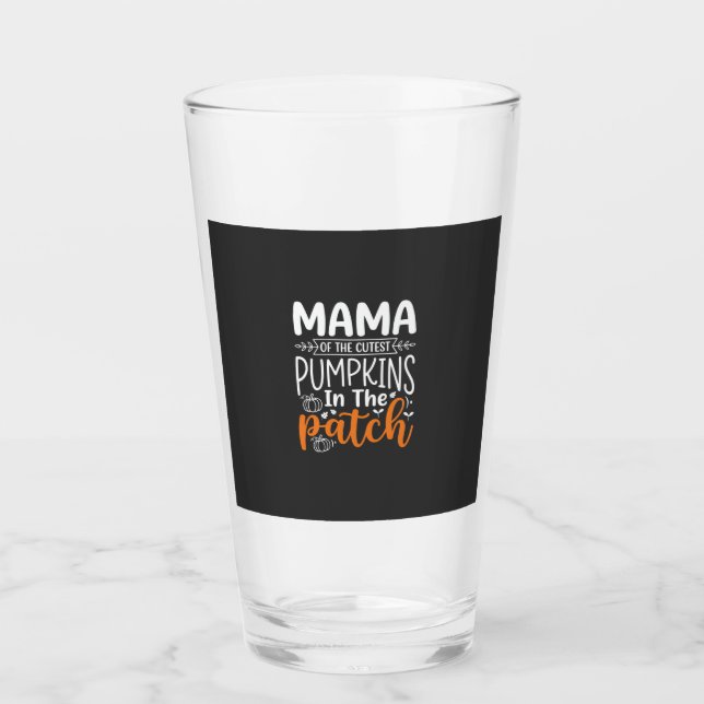 Mama Pumpkins Patch Halloween Design_1 Glas (Vorderseite)
