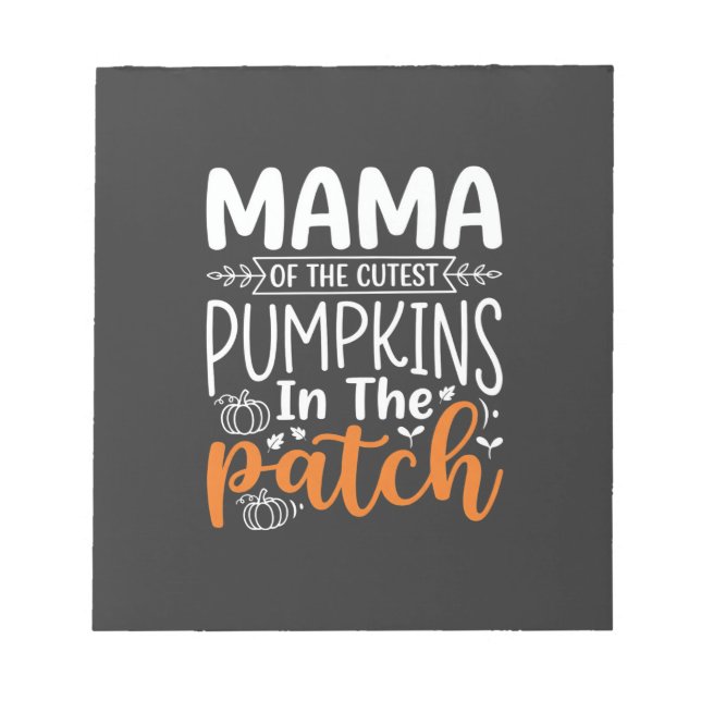 Mama Pumpkins Patch Halloween Design_1 Notizblock (Vorderseite)