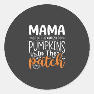 Mama Pumpkins Patch Halloween Design_1 Runder Aufkleber